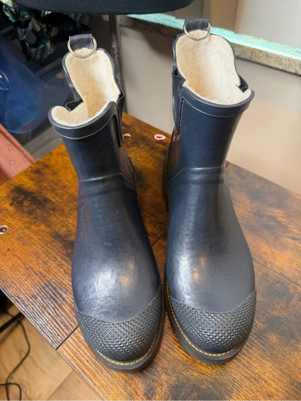 Ilse Jacobsen RUB 47 Dark Indigo Short Waterproof Rain Boots Size 39/8.5-9